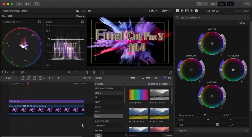 Final Cut Pro X - video editing software for mac